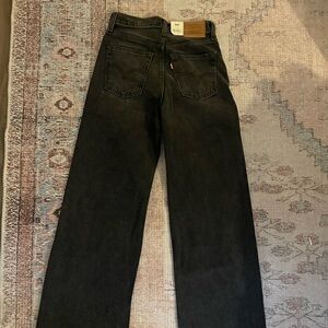 Levi's Black womens wideleg ribcage Jeans